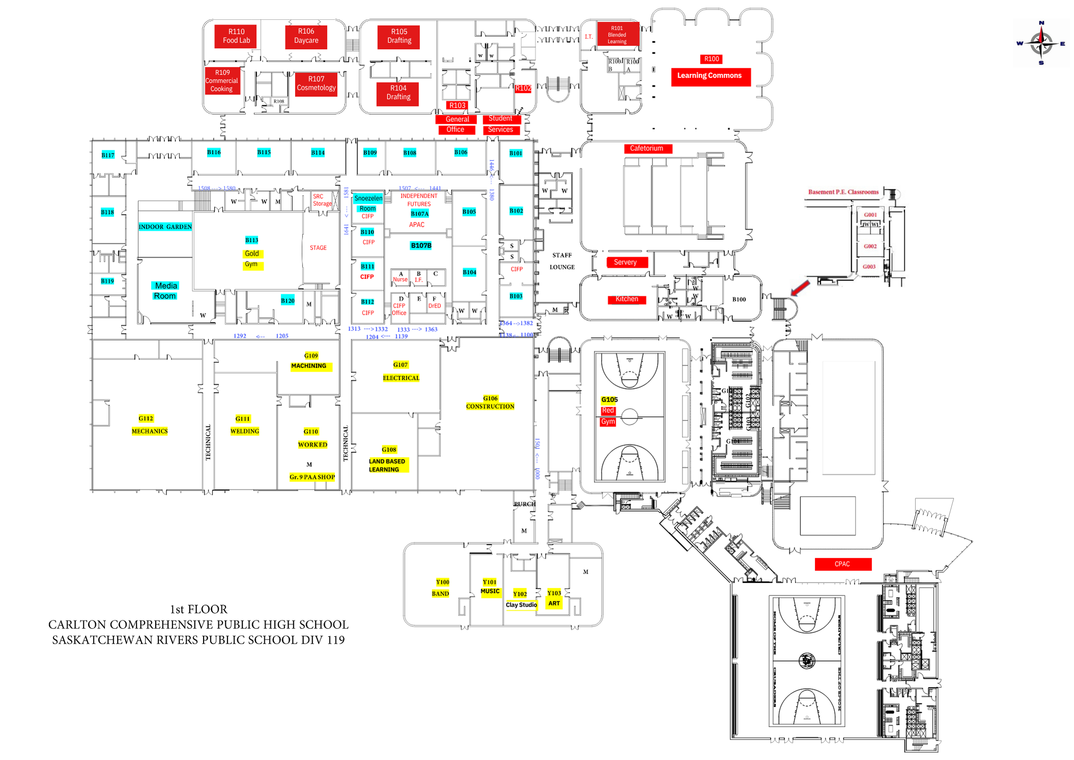 School Map 1st Floor