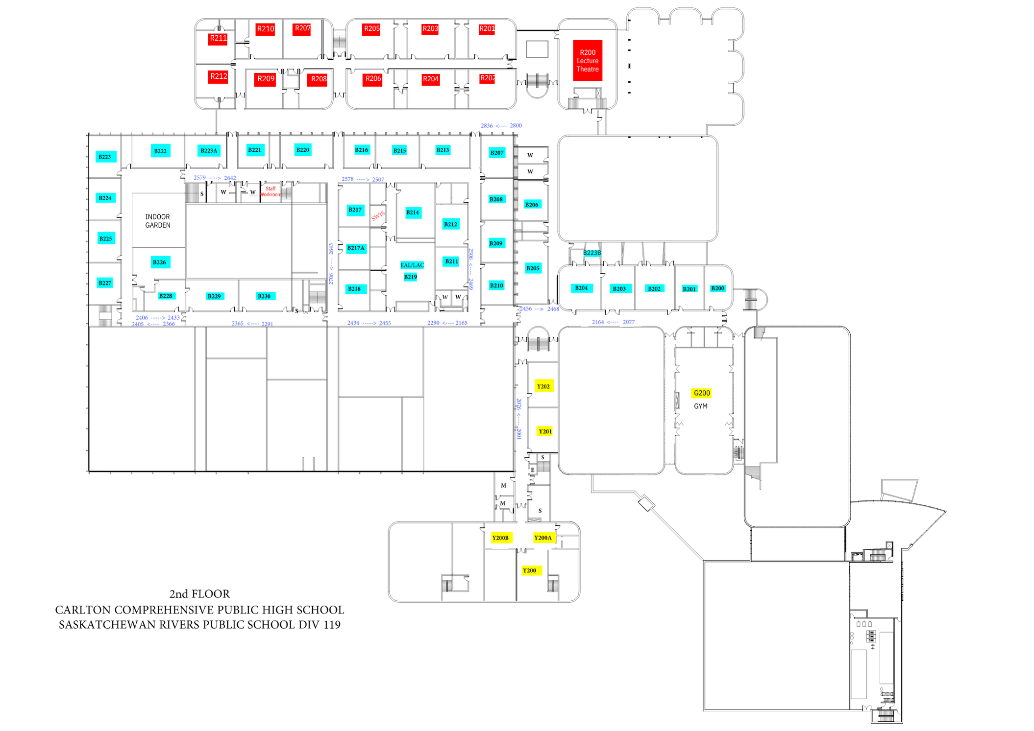 School Map 2nd Floor